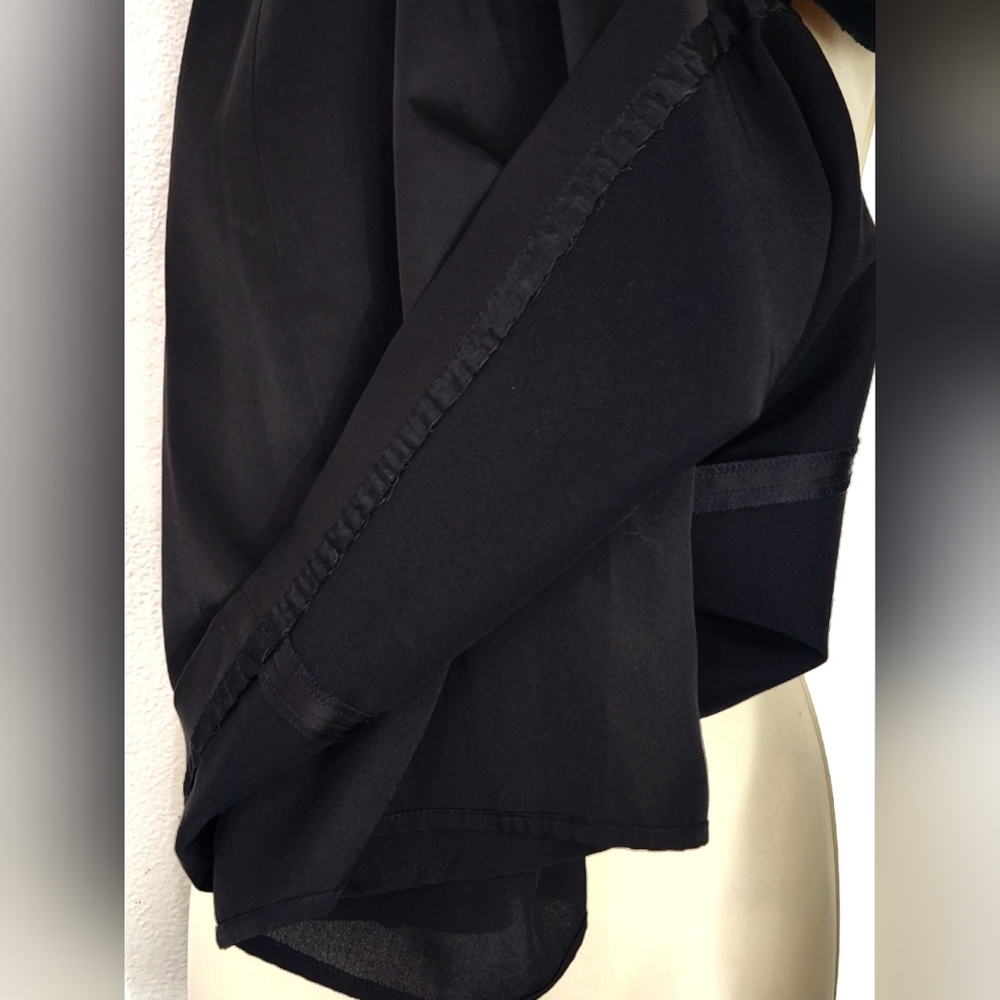 Donna Ricco Dress Satin Bodice Tie Back Sash Black Soze 4 - Picture 8 of 13